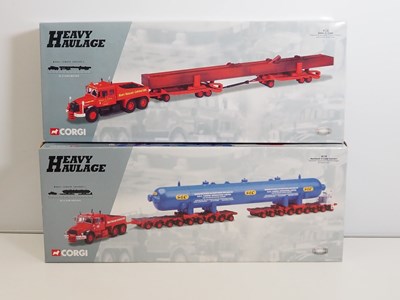 Lot 61 - A pair of CORGI 1:50 scale 'Heavy Haulage'...