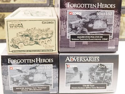 Lot 88 - A group of CORGI diecast military tanks,...