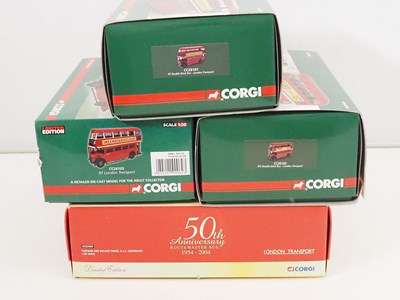 Lot 110 - A group of CORGI 1:50 scale diecast buses all...