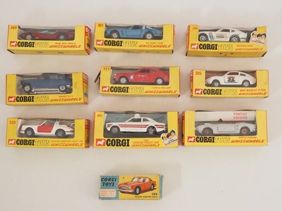 Lot 120 - A group of vintage CORGI diecast cars - mostly...