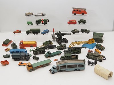 Lot 253 - A tray of playworn diecast cars, vans, lorries...