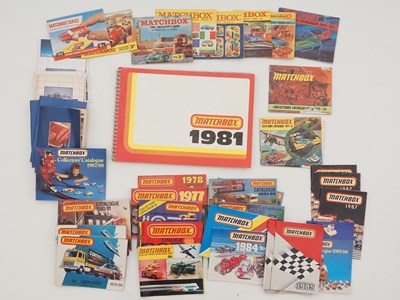 Lot 285 - A large quantity of MATCHBOX catalogues dating...