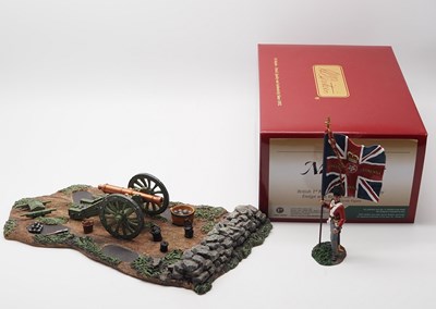 Lot 349 - An unmarked terrain base with cannon and...