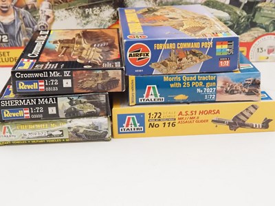 Lot 360 - A group of unbuilt 1:72 scale military plastic...