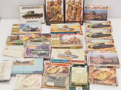 Lot 371 - A quantity of mostly 1:76 scale unbuilt...