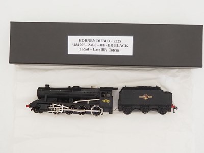 Lot 438 - A HORNBY DUBLO OO gauge class 8F in BR black...