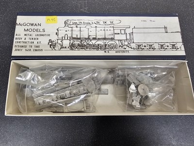 Lot 521 - A group of part built OO gauge brass and white...