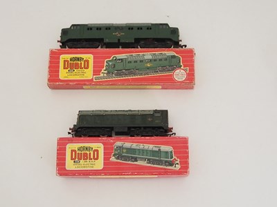 Lot 551 - A pair of HORNBY DUBLO OO gauge diesel...