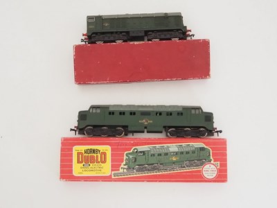 Lot 577 - A pair of HORNBY DUBLO OO gauge diesel...