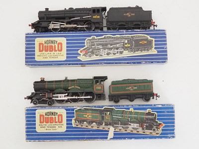 Lot 578 - A pair of HORNBY DUBLO OO gauge 3-rail steam...