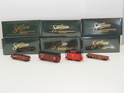 Lot 614 - A group of SPECTRUM On30 scale freight cars in...