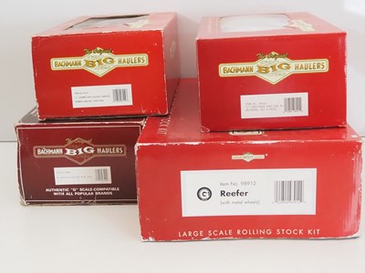 Lot 628 - A group of BACHMANN Big Haulers G scale wagons...