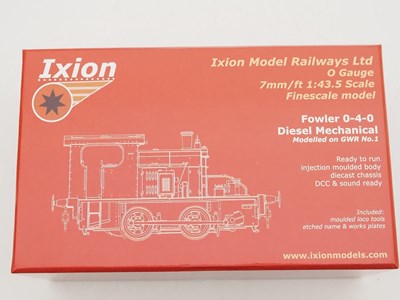 Lot 643 - An IXION O gauge Fowler diesel-mechanical...