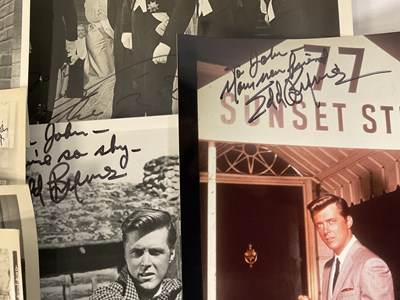 Lot 339 - A collection of male movie star autographs on...