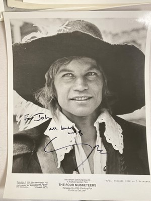 Lot 339 - A collection of male movie star autographs on...