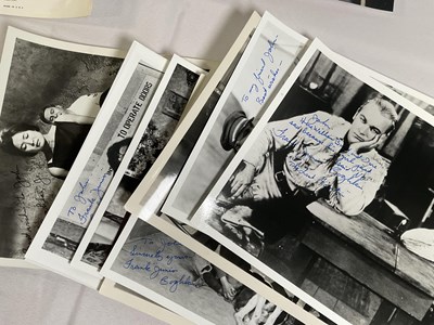 Lot 339 - A collection of male movie star autographs on...
