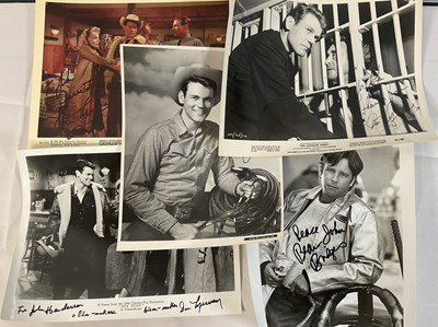 Lot 339 - A collection of male movie star autographs on...