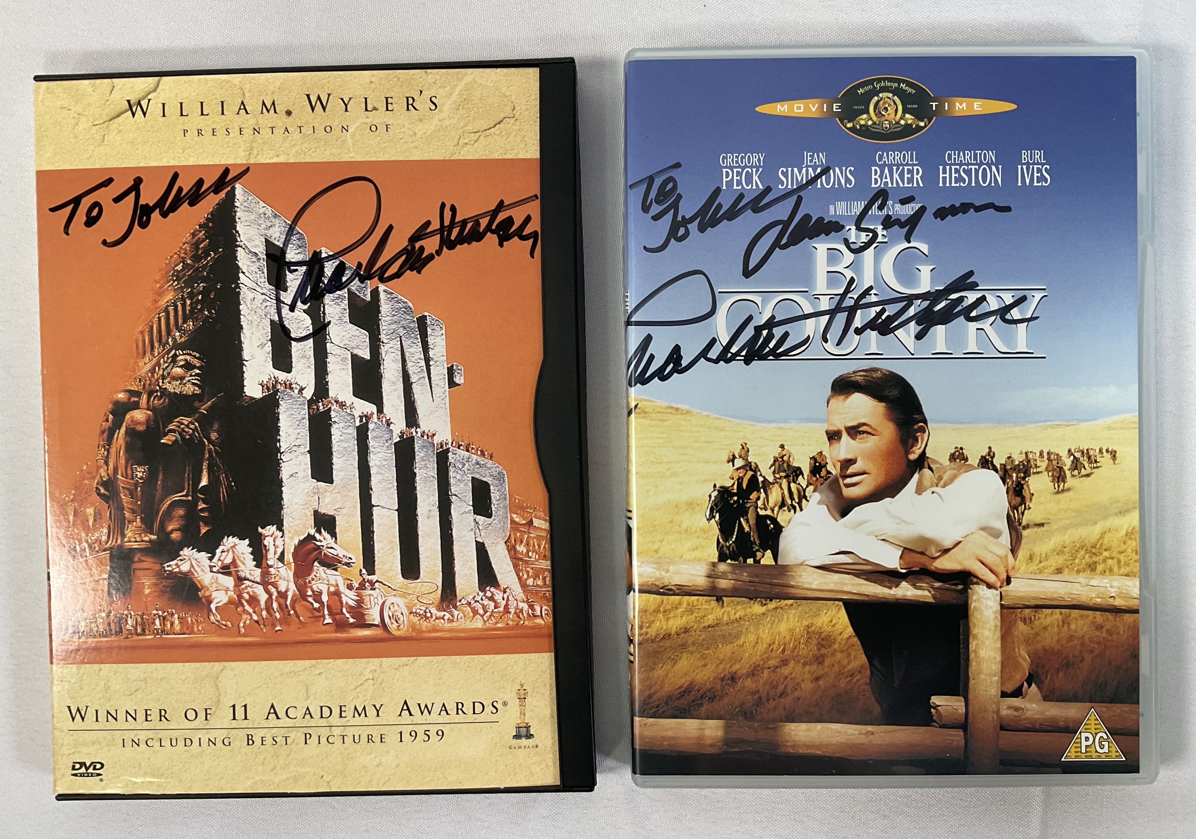 Lot 273 A DVD of BEN HUR 1959 autographed by