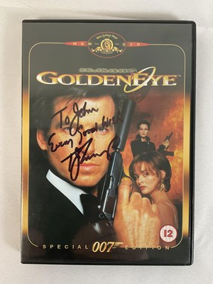 Lot 384 - A group of 6 autographed James Bond DVDs...