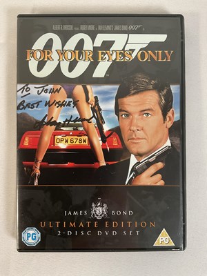 Lot 384 - A group of 6 autographed James Bond DVDs...