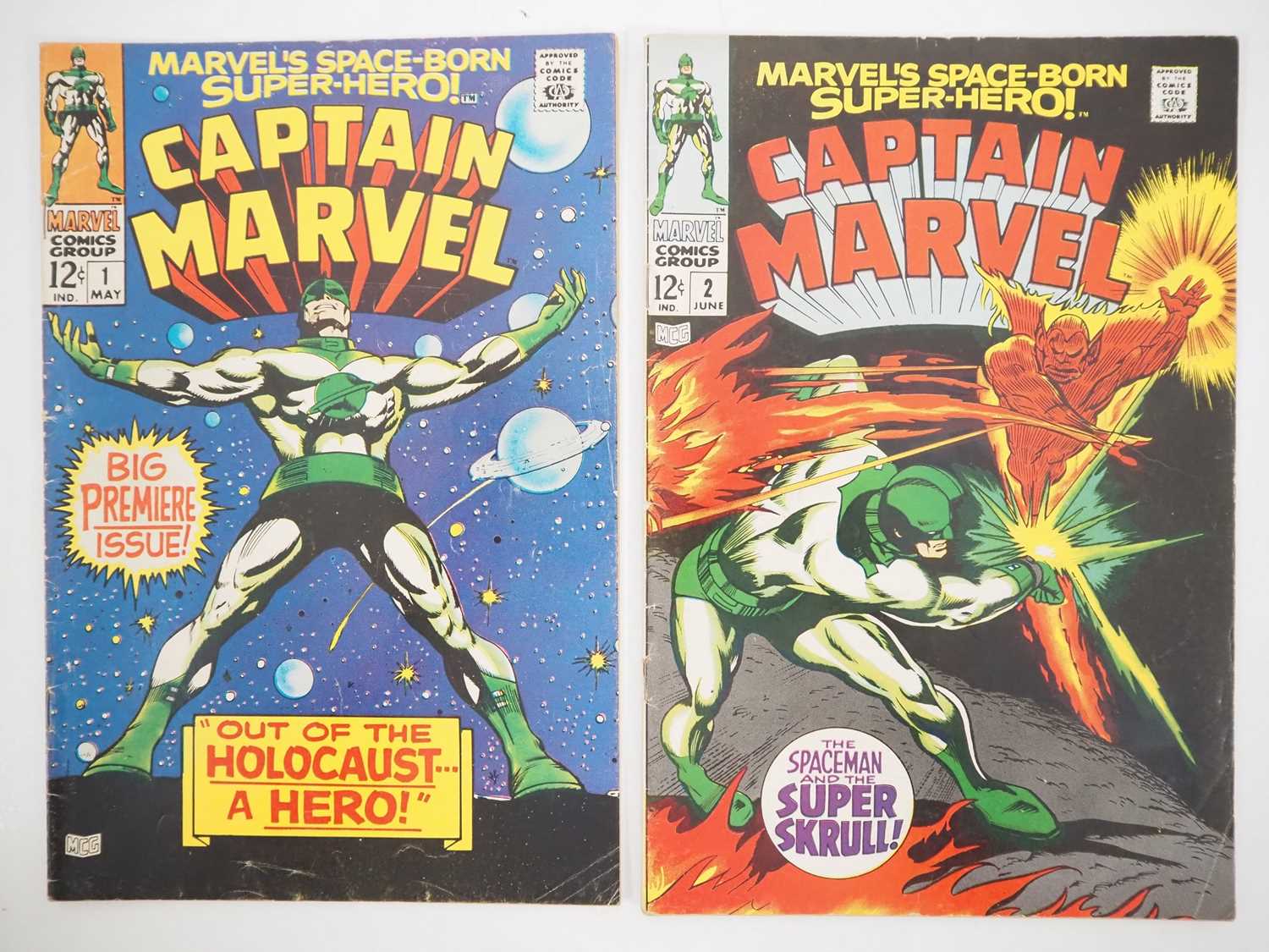 Lot 13 - CAPTAIN MARVEL #1 & 2 (2 in Lot) - (1968 -...