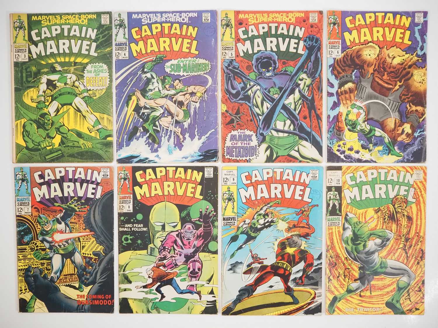 Lot 14 - CAPTAIN MARVEL #3, 4, 5, 6, 7, 8, 9, 10 (8 in