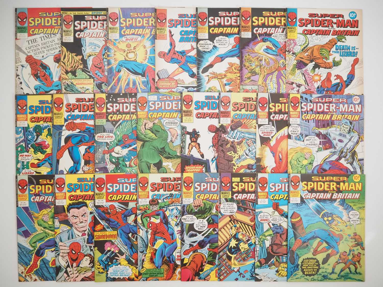 Lot 22 - SUPER SPIDER-MAN & CAPTAIN BRITAIN #231 to 253...
