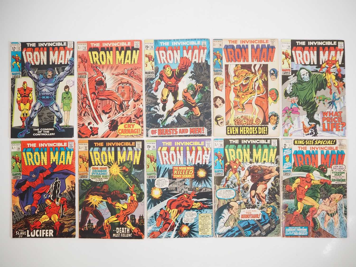 Lot 28 - IRON MAN #12, 13, 16, 18, 19, 20, 22, 23, 24 +...
