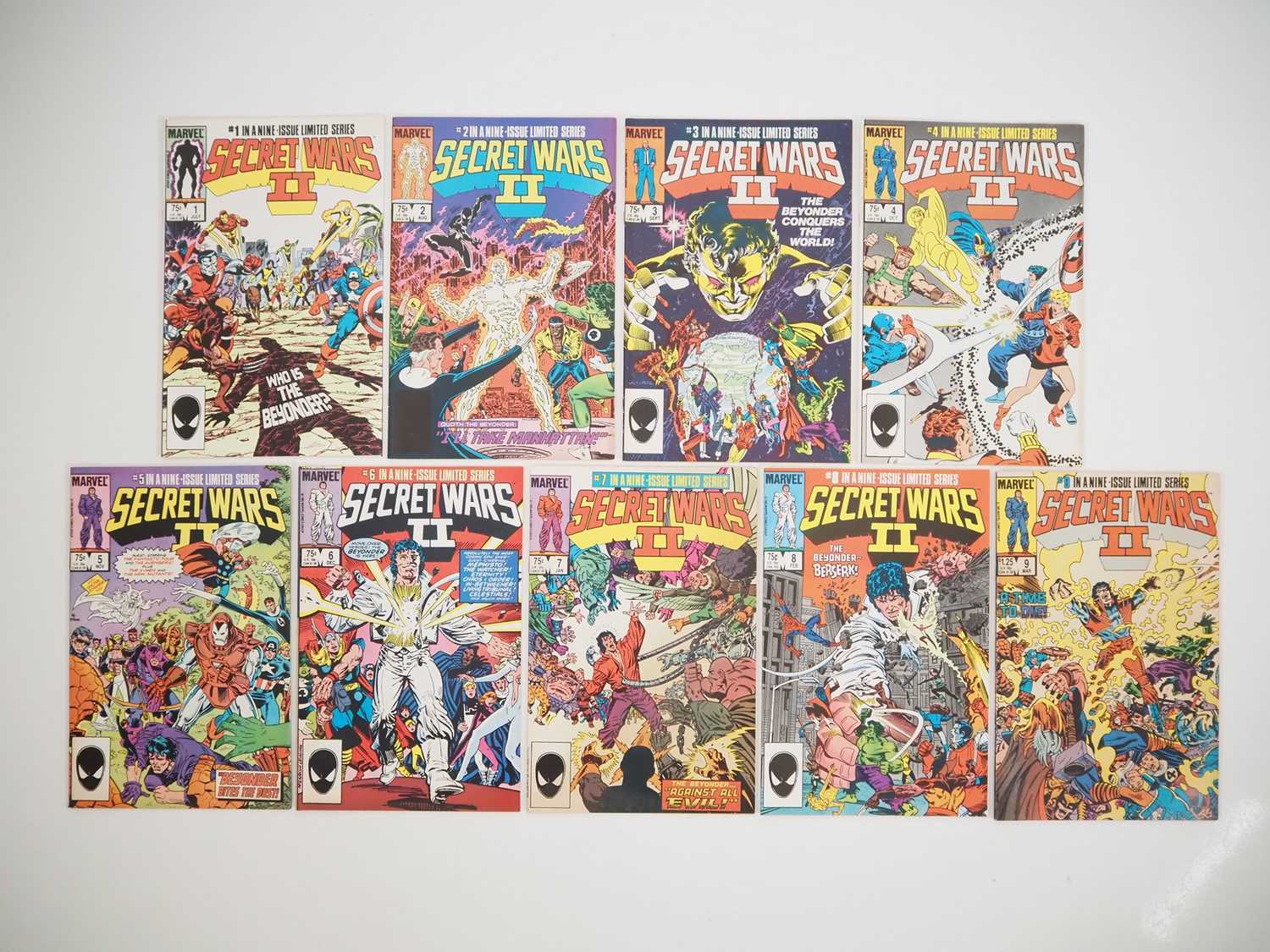 Lot 35 - SECRET WARS II - #1, 2, 3, 4, 5, 6, 7, 8, 9 -...