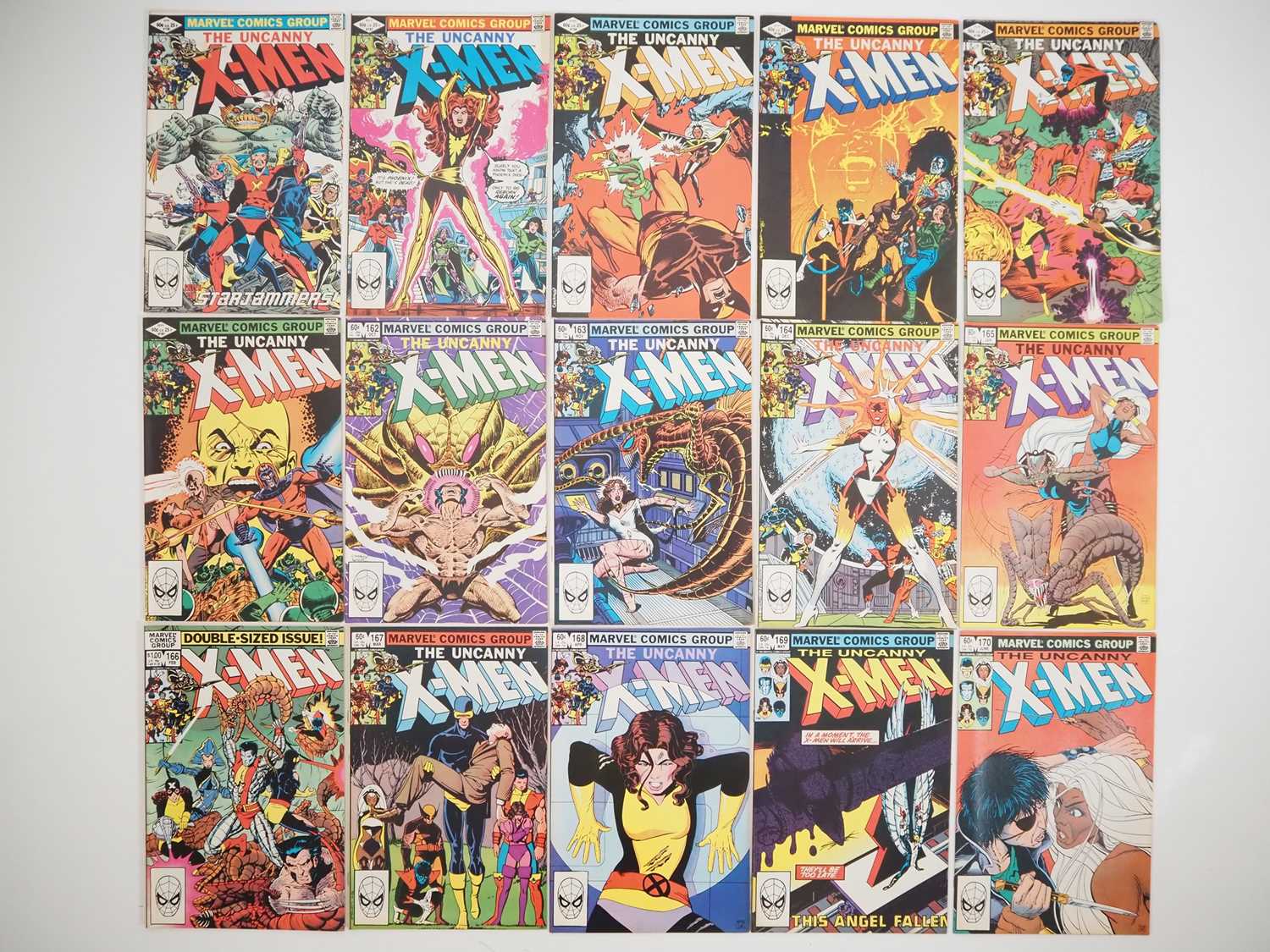Lot 37 - UNCANNY X-MEN #156 to 170 (15 in Lot) -...