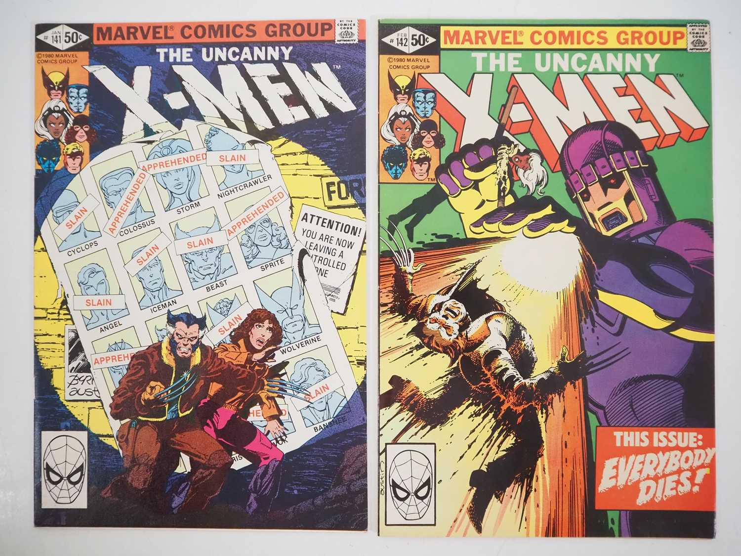 Lot 39 - UNCANNY X-MEN #141 & 142 (2 in Lot) - (1981 -...