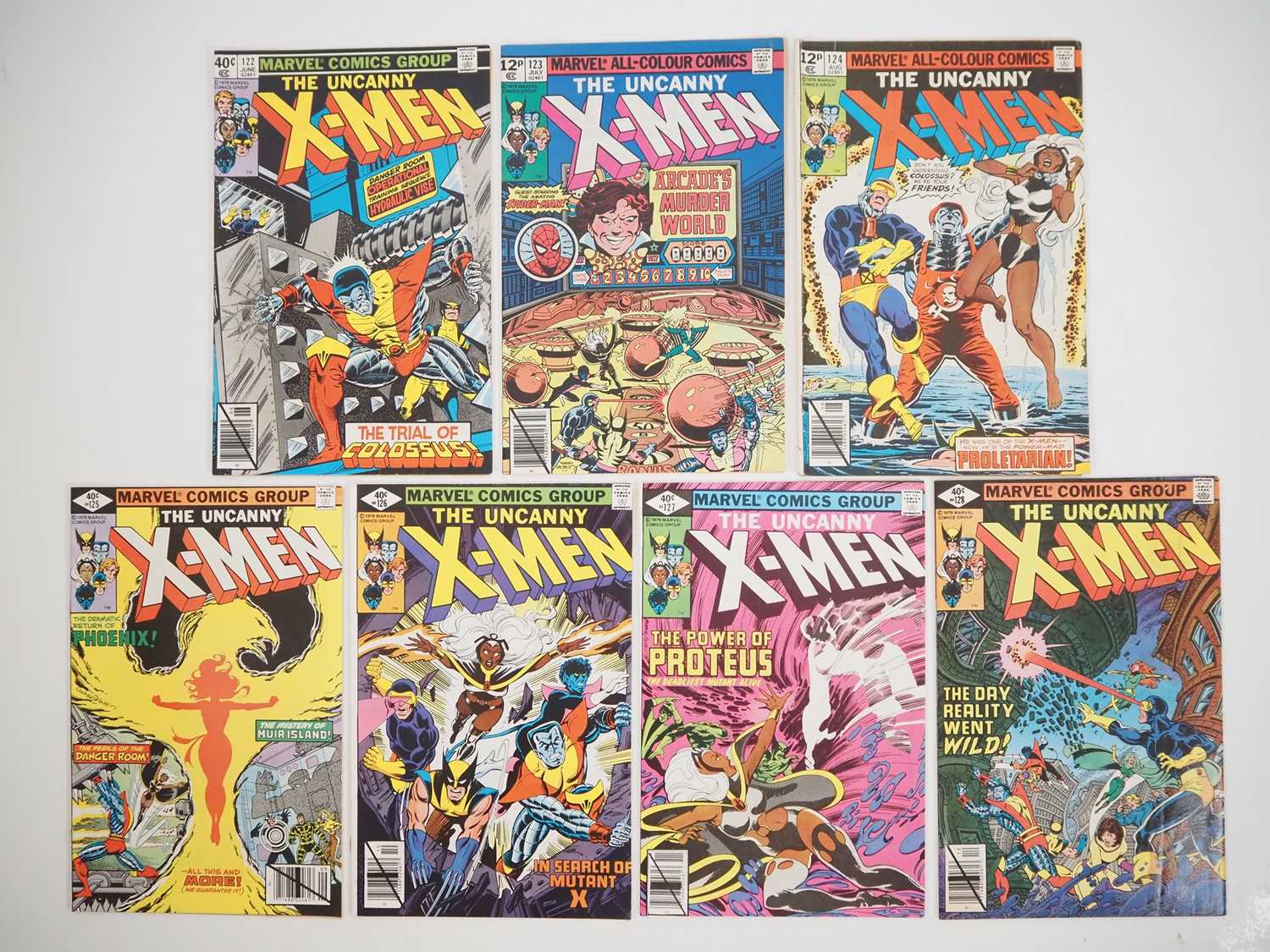 Lot 42 - UNCANNY X-MEN #122 to 128 (7 in Lot) - (1979 -...