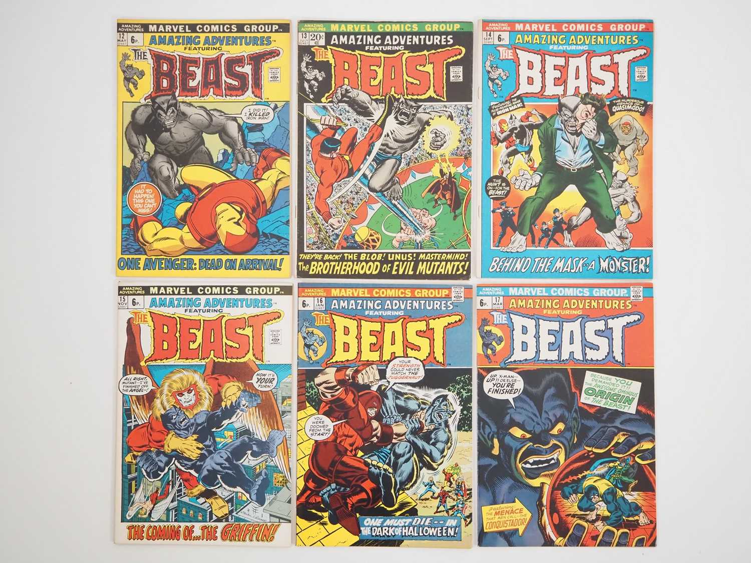 Lot 46 - AMAZING ADVENTURES #12, 13, 14, 15, 16, 17 (6...