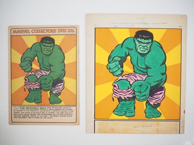 Lot 89 - HULK PIN-UP PAGE - ACTUAL COLOURED ARTWORK...