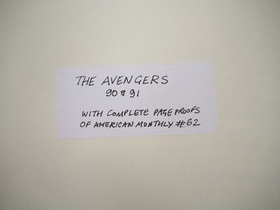 Lot 99 - AVENGERS #90 & 91 COMIC & PAGE PROOF LOT (3 in...
