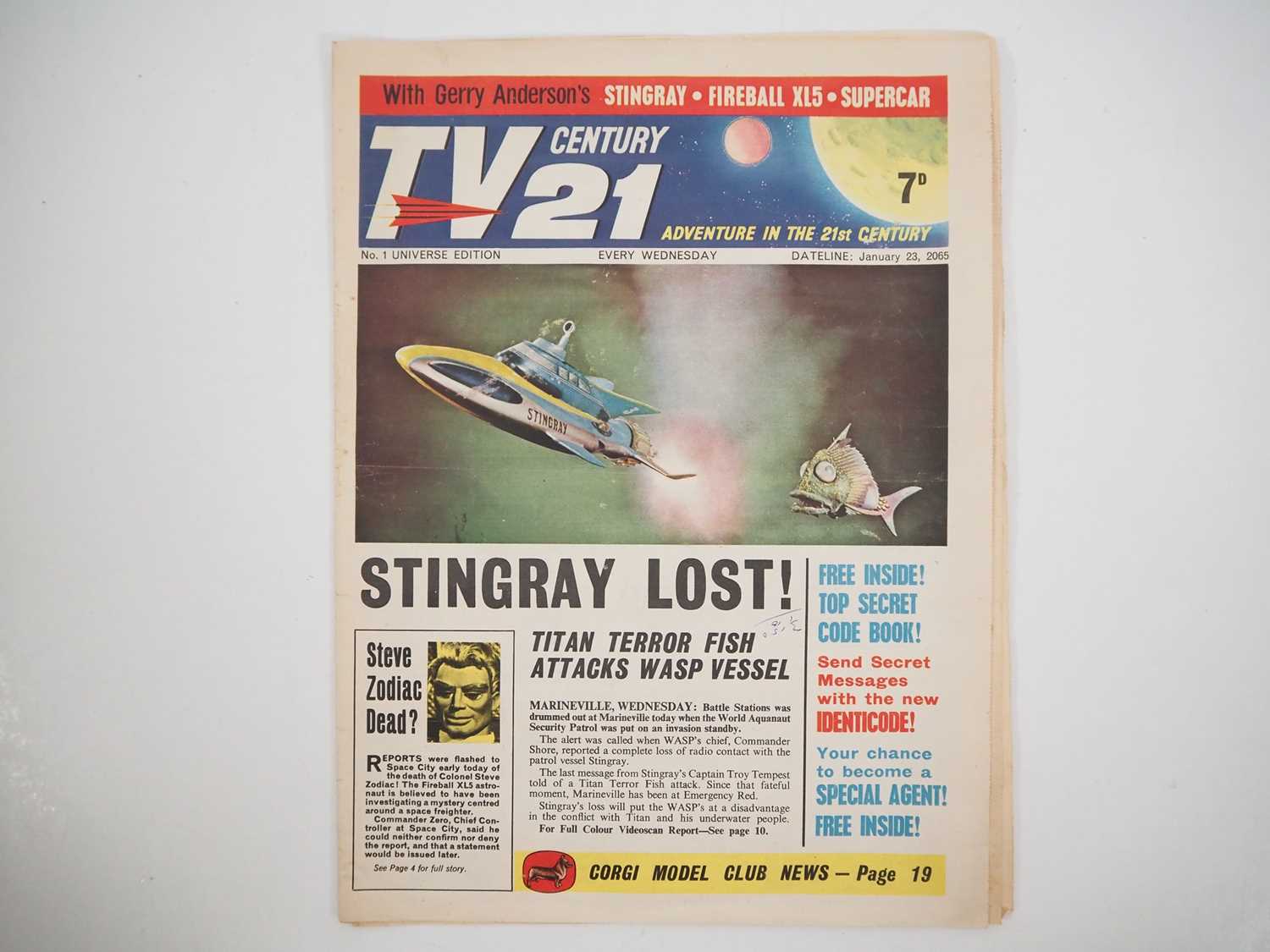 Lot 120 - TV CENTURY 21 FIRST SERIES #1 (Jan 23 2065 -...
