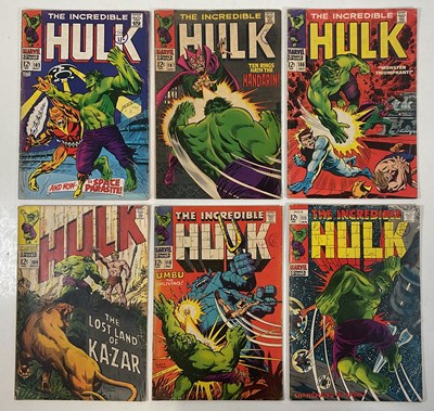 Lot 220 - INCREDIBLE HULK #103, 107, 108, 109, 110, 111...