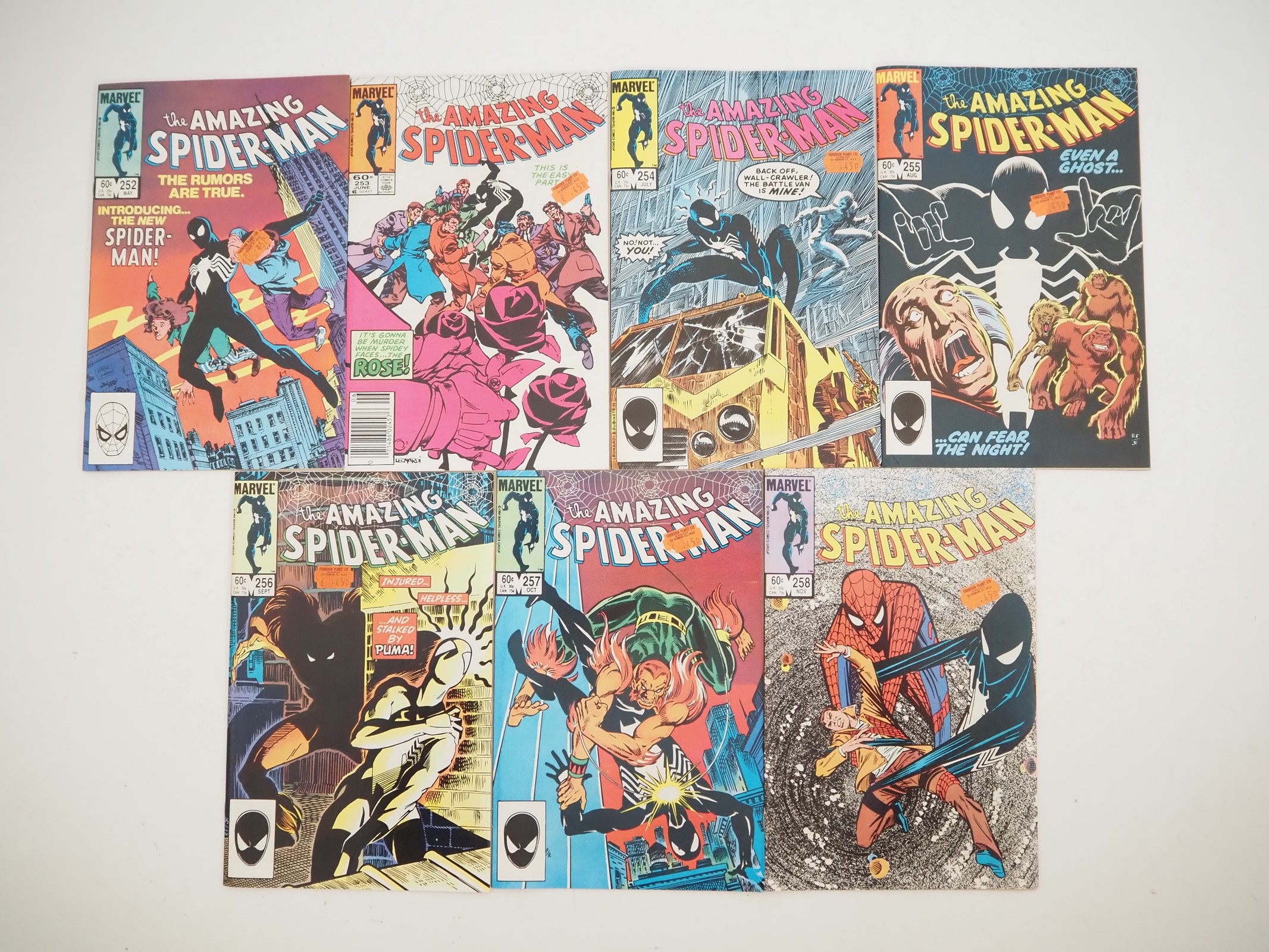 Amazing Spiderman issues #255 to purchases 258