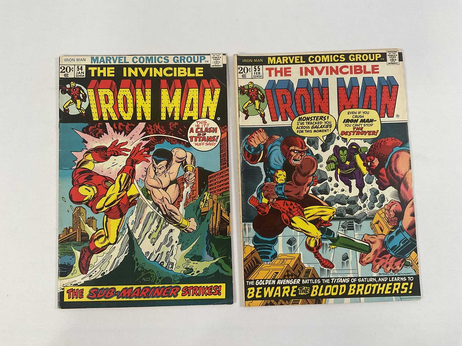 Lot 432 - IRON MAN #54 & 55 (2 in Lot) - (1973 - MARVEL)...