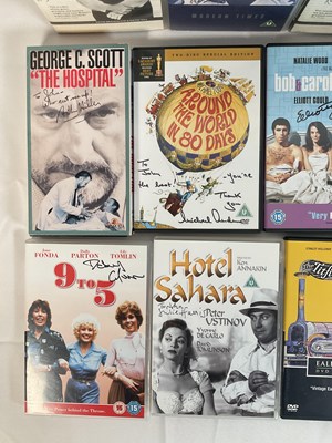 Lot 274 - A collection of autographed comedy VHS tapes...