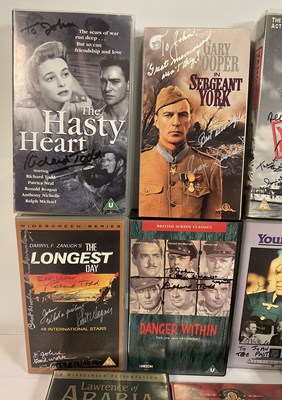Lot 296 - A collection of War movie VHS tapes and DVDs...