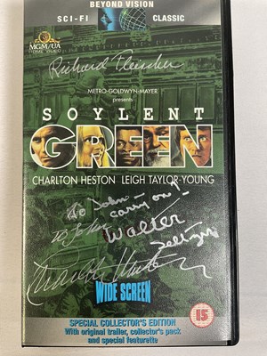 Lot 311 - A collection of autographed Horror movie VHS...