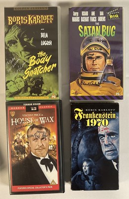 Lot 311 - A collection of autographed Horror movie VHS...