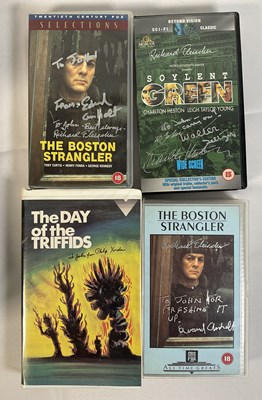 Lot 311 - A collection of autographed Horror movie VHS...