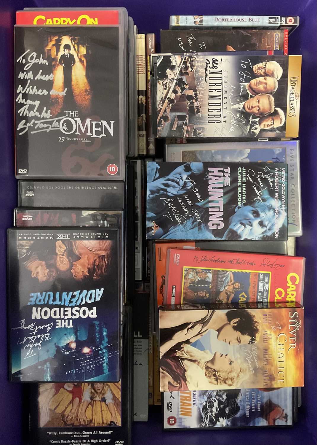 Lot 313 - A large quantity of autographed DVDs