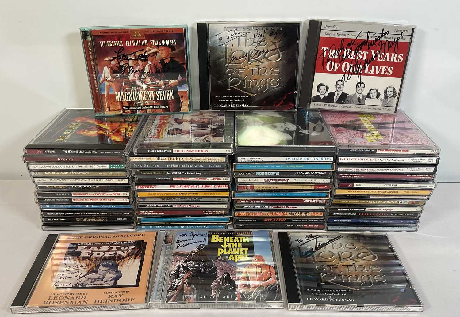 Lot 277 - A collection of autographed movie soundtrack...