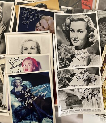 Lot 316 - A collection of movie stars' autographs on...