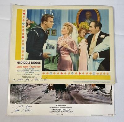 Lot 316 - A collection of movie stars' autographs on...