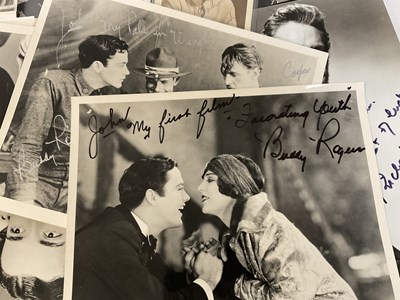 Lot 316 - A collection of movie stars' autographs on...
