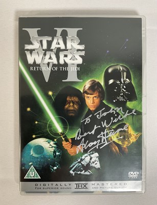 Lot 414 - STAR WARS Autographs on mixed media - A DVD of...
